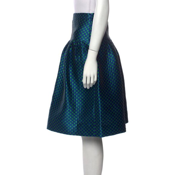 Boutique Moschino — Polka Dot Jacquard Full Skirt — Size S (US 4) - Picture 2 of 3